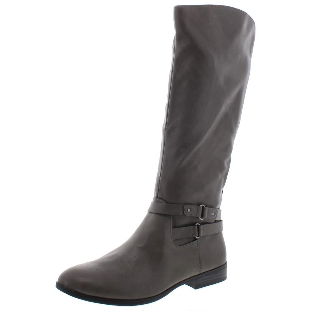 商品Style & Co|Style & Co. Womens Kindell Faux Leather Round Toe Riding Boots,价格¥77,第3张图片详细描述