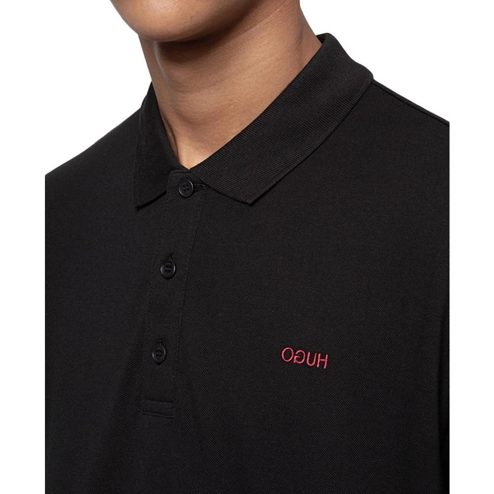 商品Hugo Boss|Hugo Boss Men's Regular-Fit Reverse Logo Embroidered Polo Shirt,价格¥392,第3张图片详细描述