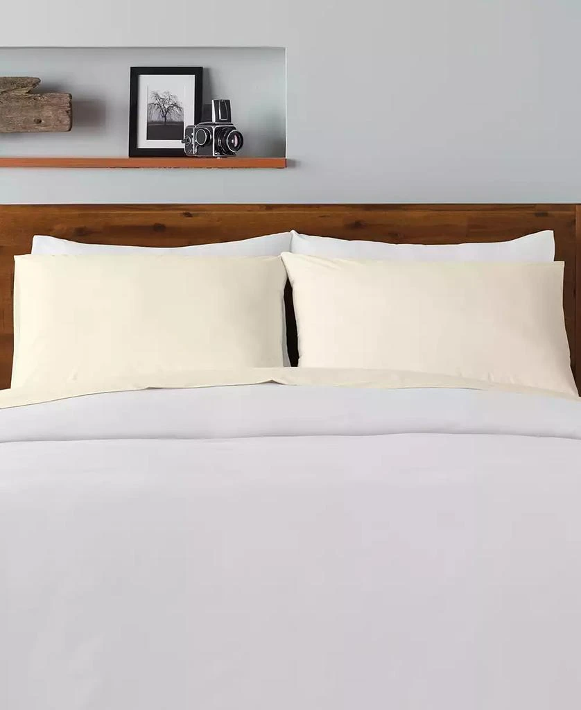 商品Ella Jayne|Percale Cool and Crisp 500 Thread Count 100% Cotton Pillowcase Set, King,价格¥449,第3张图片详细描述