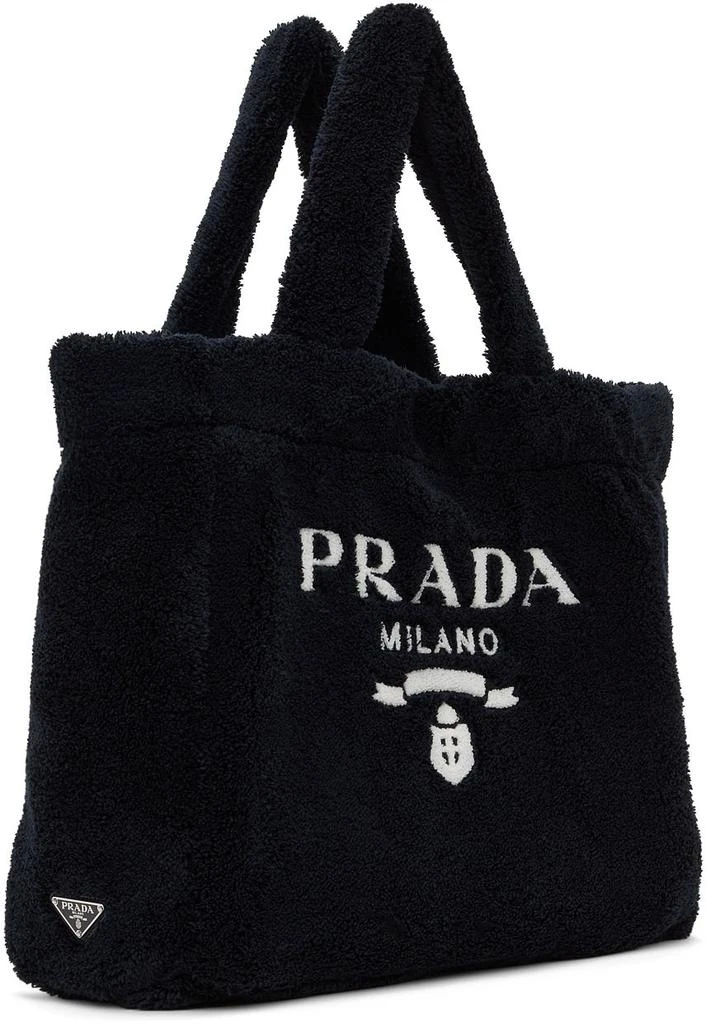 商品Prada|Black & White Terry Tote Bag,价格¥12374,第2张图片详细描述