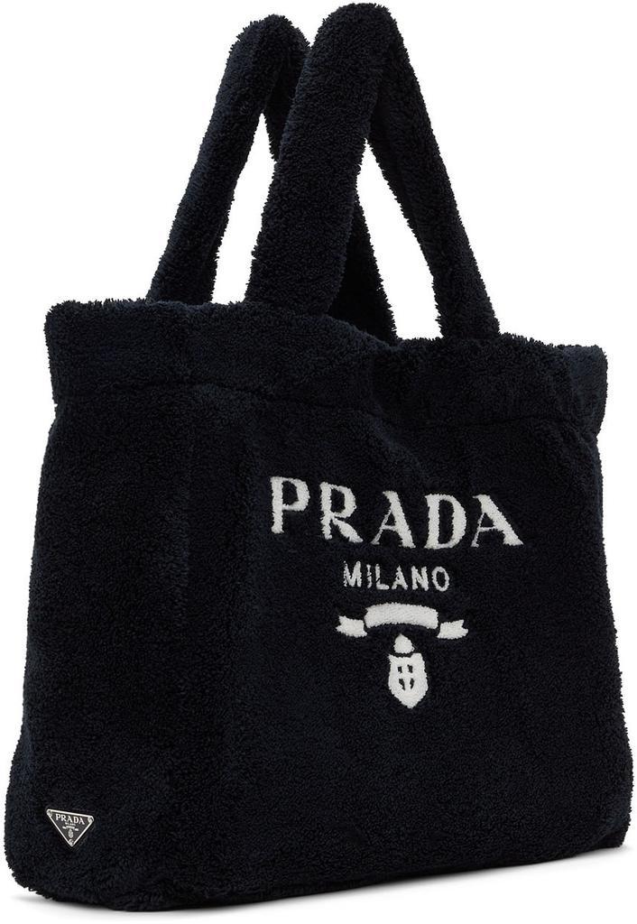 商品Prada|Black & White Terry Tote Bag,价格¥11538,第4张图片详细描述