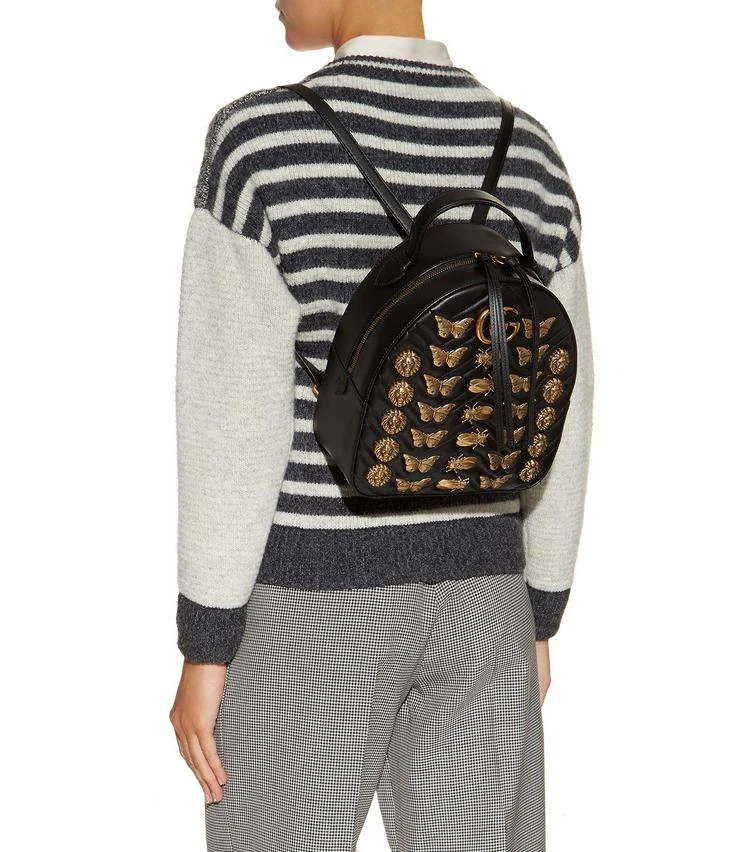 商品Gucci|Marmont Gold Bug Backpack,价格¥18332,第2张图片详细描述