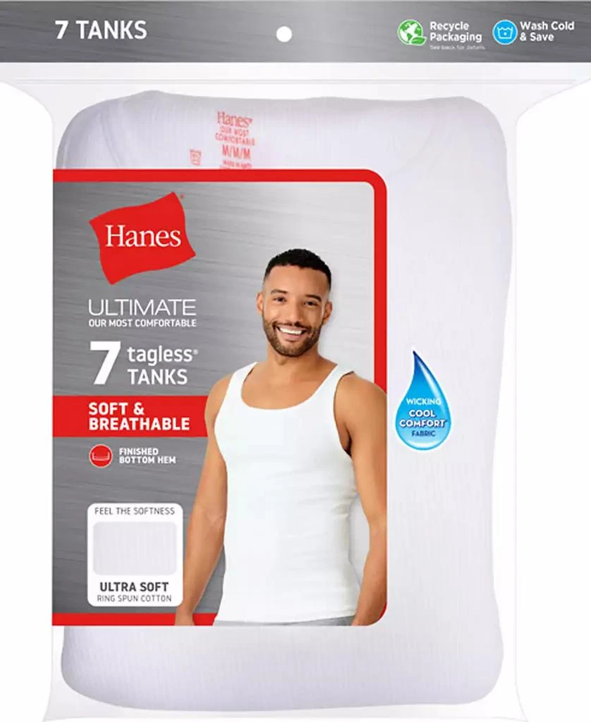 商品Hanes|Men's Ultimate® ComfortSoft® 7-Pk. Moisture-Wicking Cotton Tanks,价格¥160,第1张图片