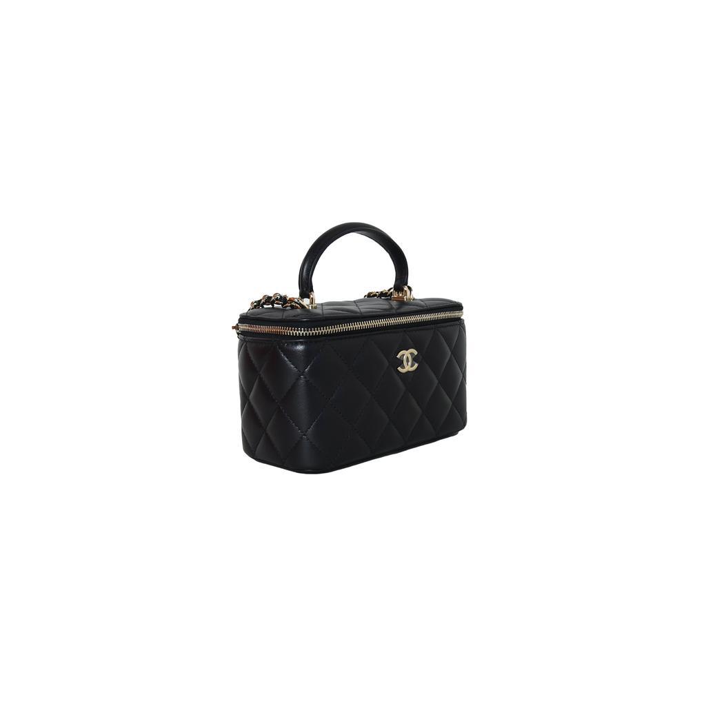 商品Chanel|Chanel Small Vanity Bag With Chain Black,价格¥33270,第4张图片详细描述