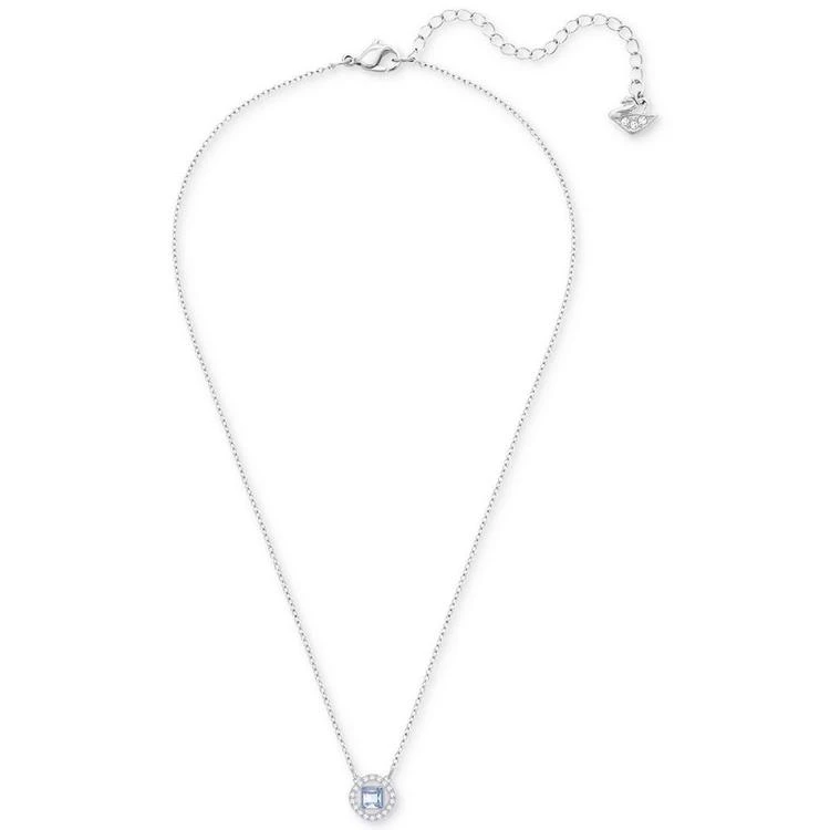 商品Swarovski|Silver-Tone Square Crystal Halo Pendant Necklace,价格¥741,第3张图片详细描述