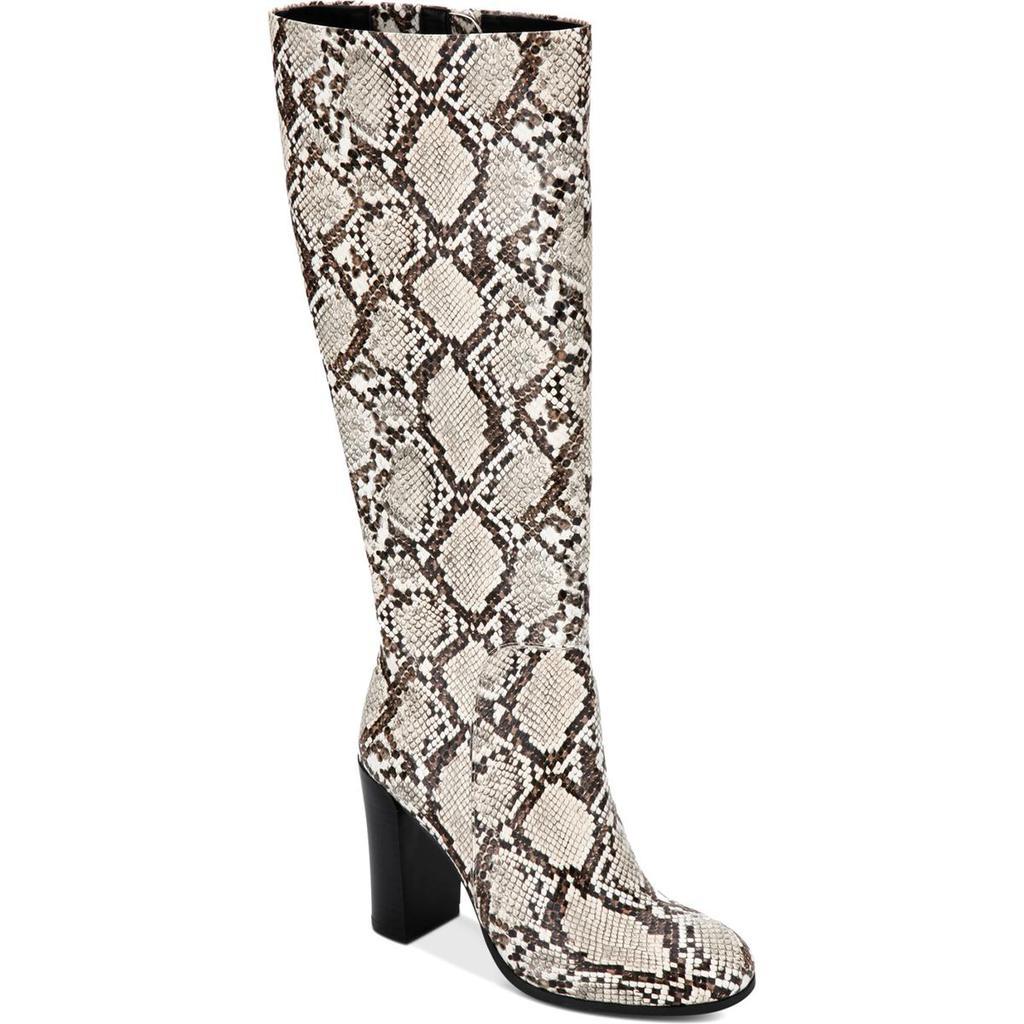 商品Kenneth Cole|Kenneth Cole New York Womens Justin Faux Leather Snake Print Knee-High Boots,价格¥432,第1张图片
