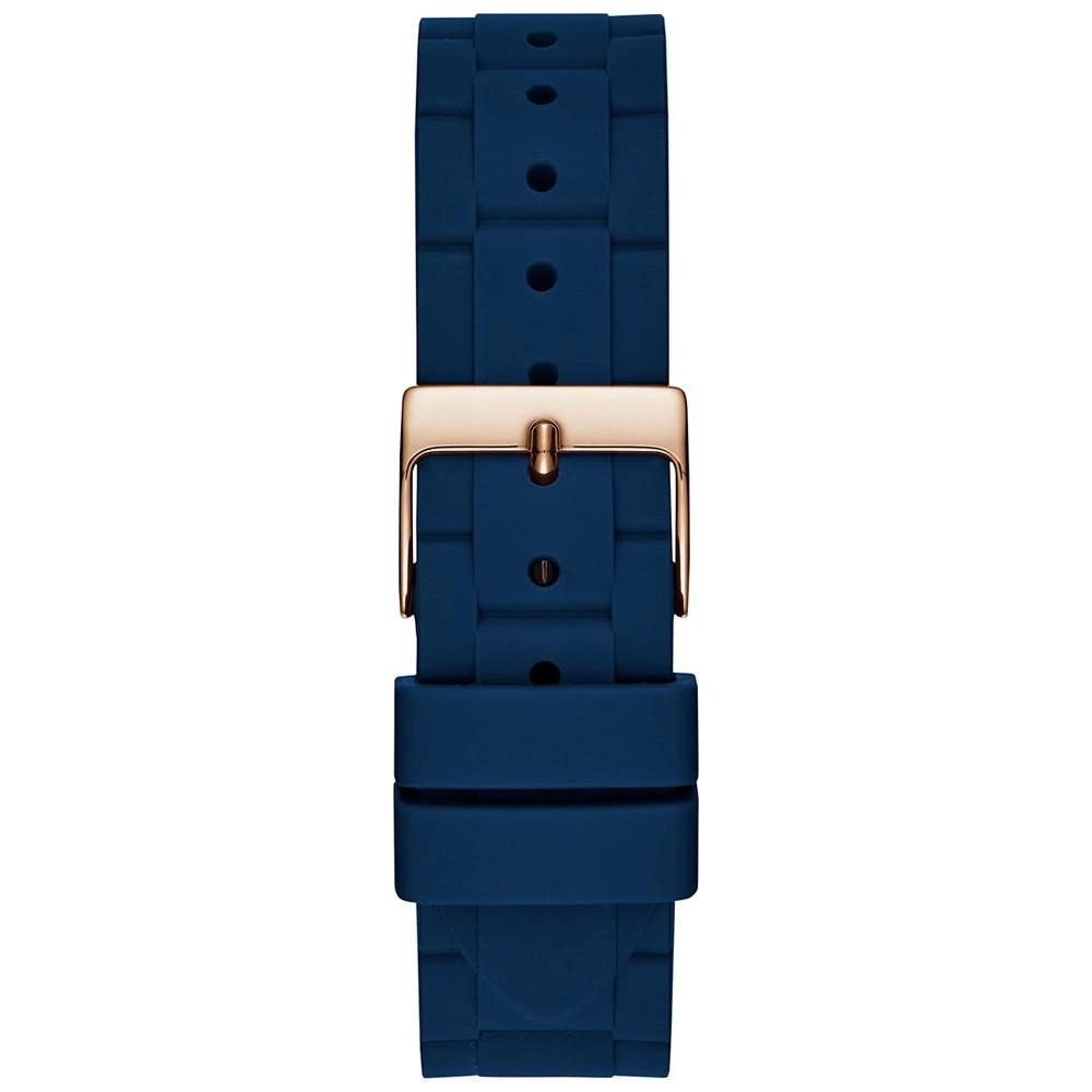 商品GUESS|Women's Blue Silicone Strap Watch 38mm,价格¥701,第3张图片详细描述