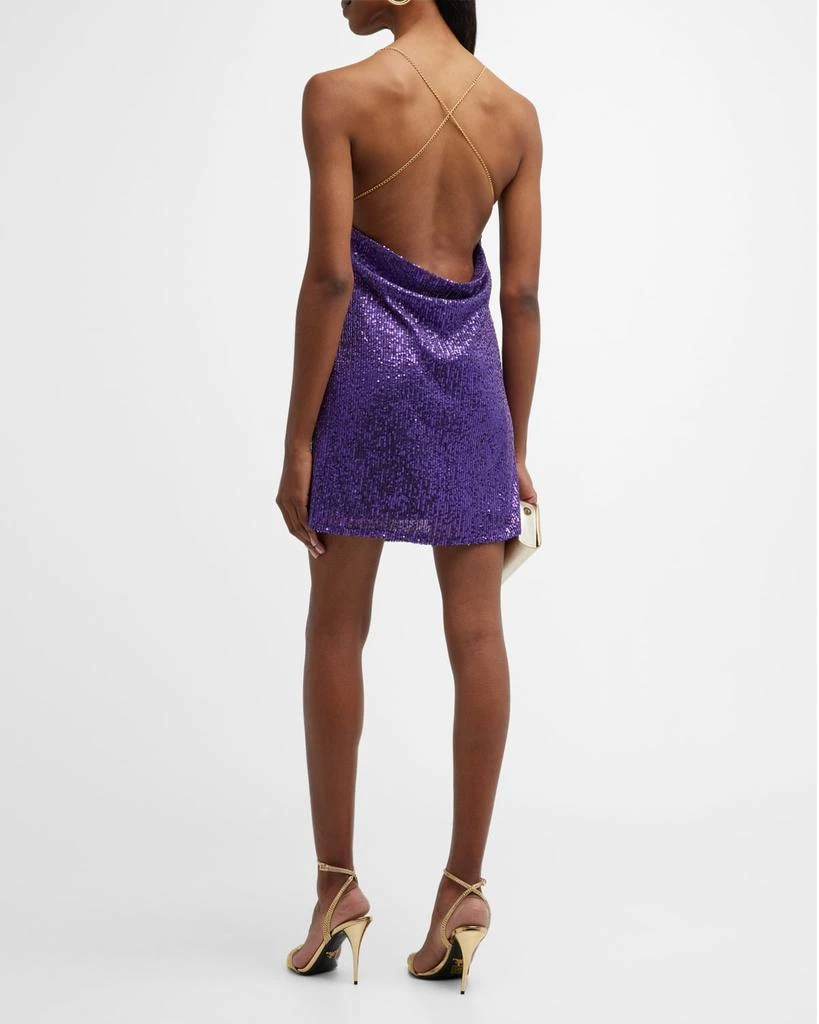 商品LACE The Label|Sequin Chain-Strap Mini Slip Dress,价格¥658,第4张图片详细描述