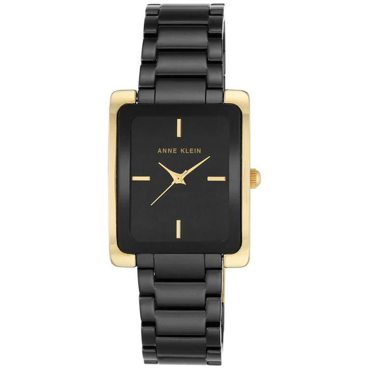 商品Anne Klein|Women's Black Ceramic Bracelet Watch 28x35mm AK-2952BKGB,价格¥408,第1张图片