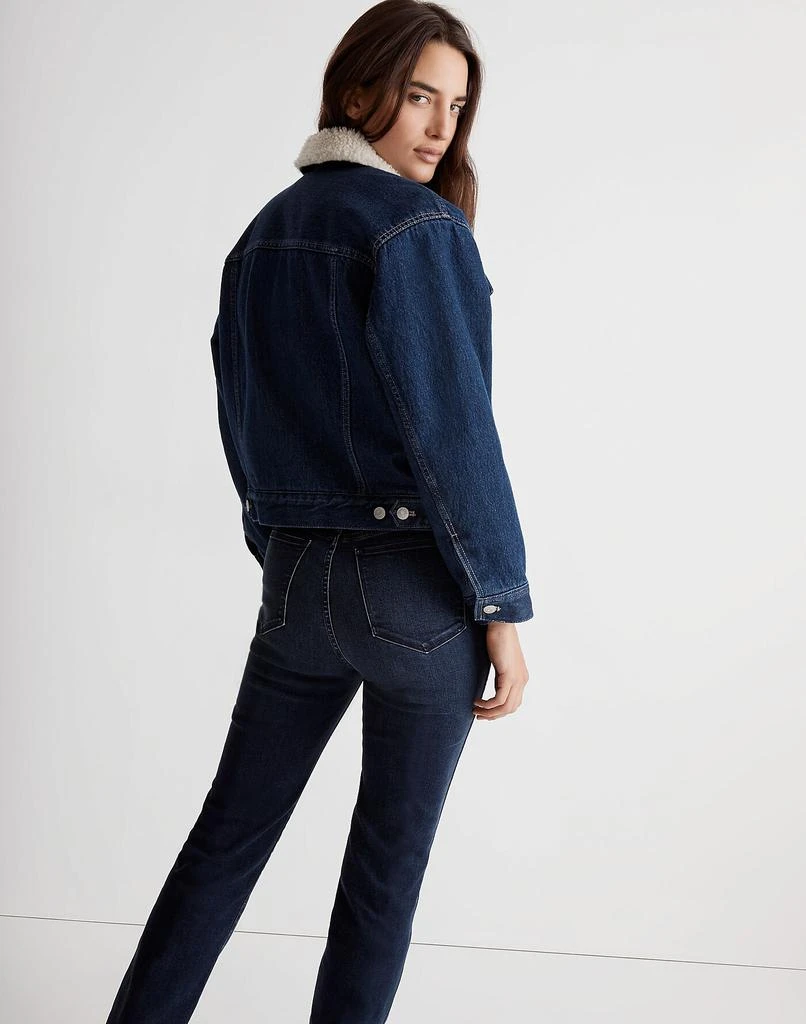 商品Madewell|The Cropped Oversized Trucker Jean Jacket: Sherpa Collar Edition,价格¥952,第3张图片详细描述