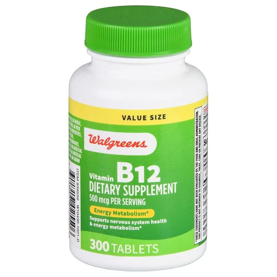 商品Walgreens|Vitamin B12 500 mcg Tablets,价格¥141,第1张图片