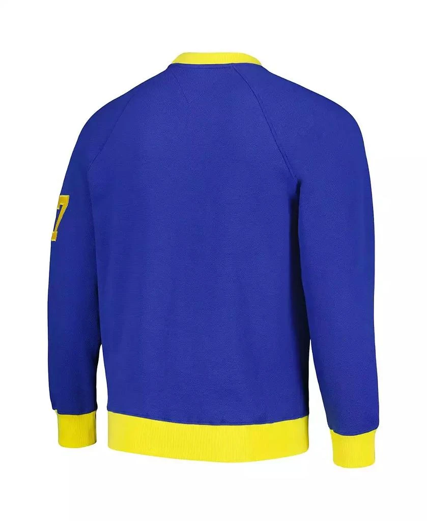 商品Tommy Hilfiger|Men's Royal Los Angeles Rams Reese Raglan Tri-Blend Pullover Sweatshirt,价格¥501,第2张图片详细描述