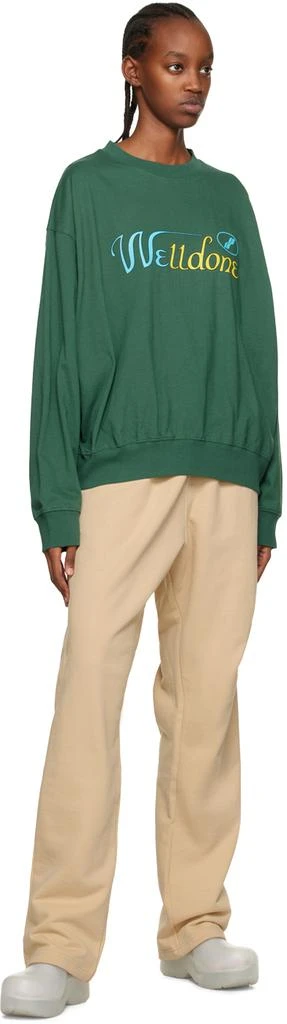 商品We11done|Green Mix Color Cursive Sweatshirt,价格¥472,第4张图片详细描述