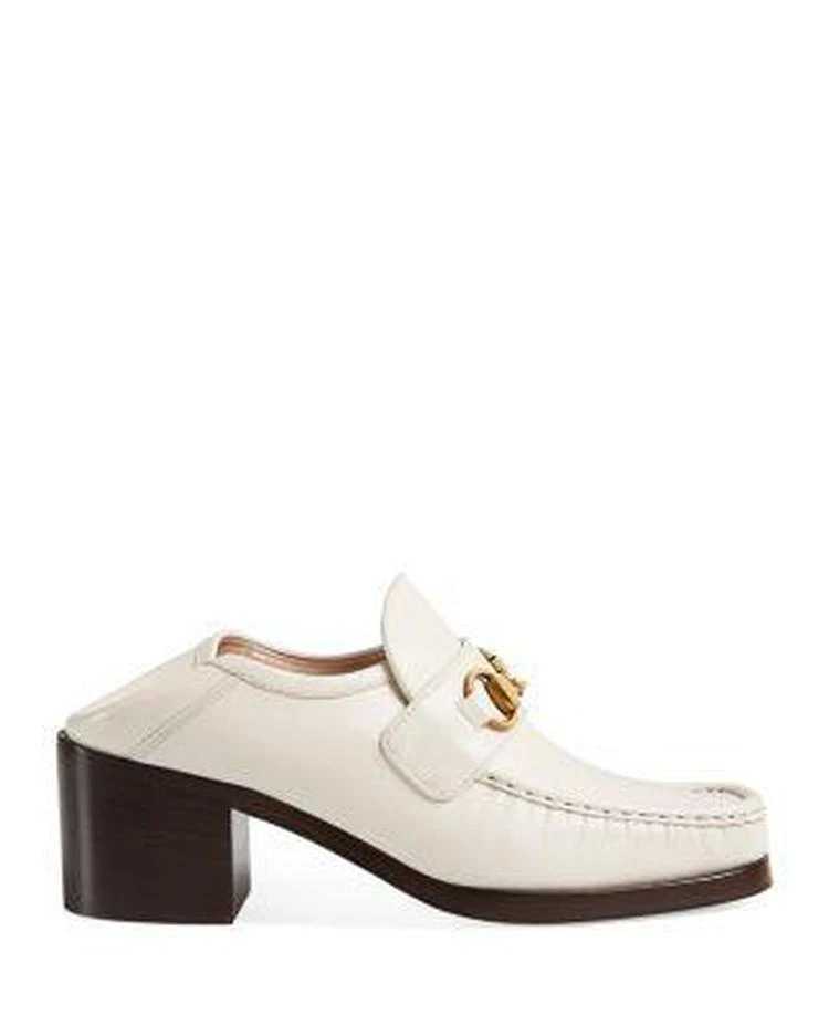 商品Gucci|Vegas Mid Heel Moc Toe Loafers 中跟凉鞋,价格¥5196,第2张图片详细描述