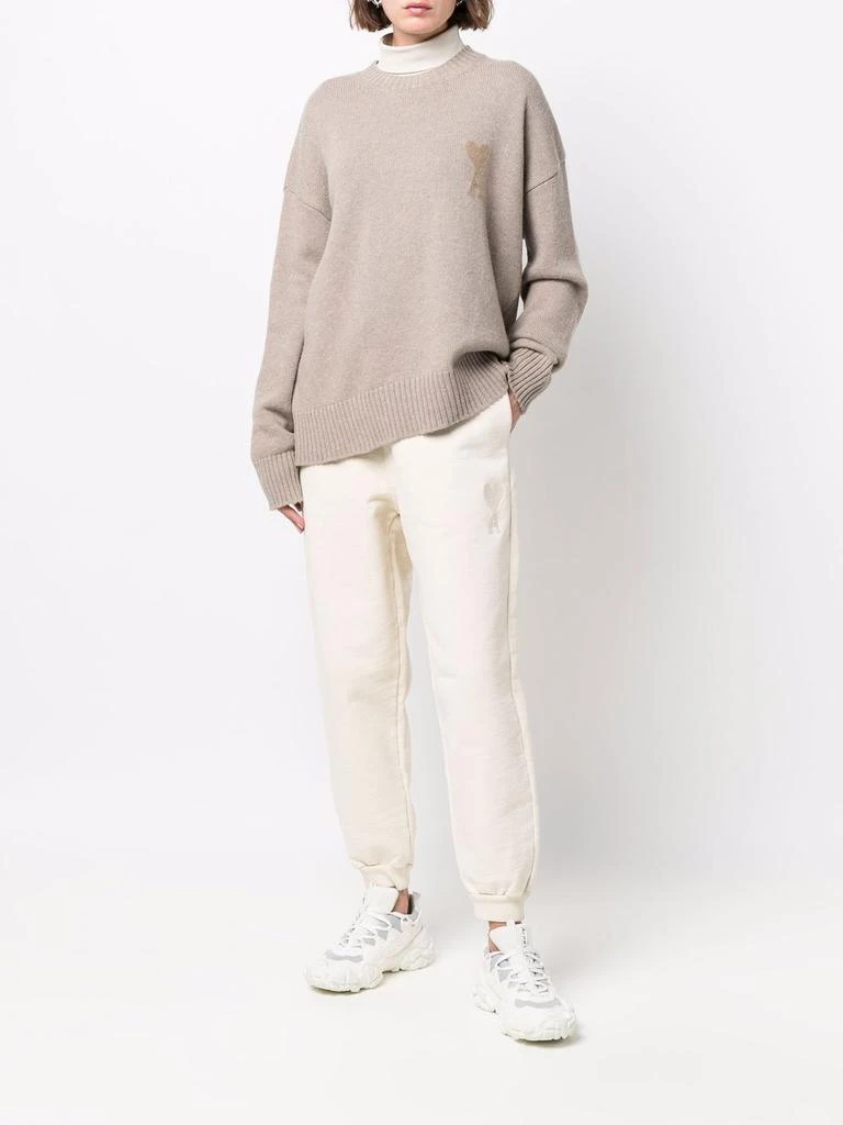 商品AMI|AMI PARIS - Ami De Coeur Organic Cotton Track Pants,价格¥2132,第3张图片详细描述