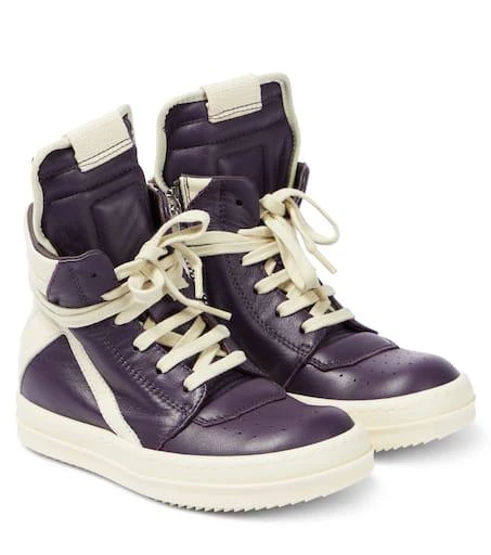 商品Rick Owens|Geobasket leather high-top sneakers,价格¥3294,第1张图片