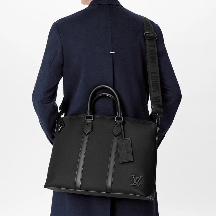 商品[国内直发] Louis Vuitton|SAC LOCK IT系列 Logo徽标 粒面小牛皮 托特包Tote包购物袋单肩手提包 常规 男款 黑色,价格¥29428,第8张图片详细描述