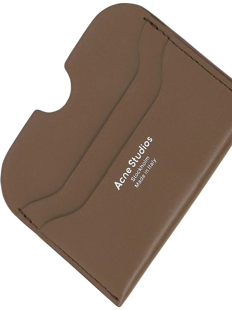 商品Acne Studios|Leather Card Holder Wallets & Card Holders Beige,价格¥682,第4张图片详细描述