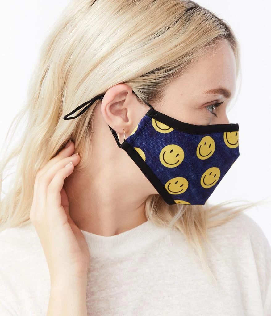 商品Aeropostale|Aeropostale Women's Smiley Faces & Solid Face Mask 2-Pack,价格¥16,第3张图片详细描述