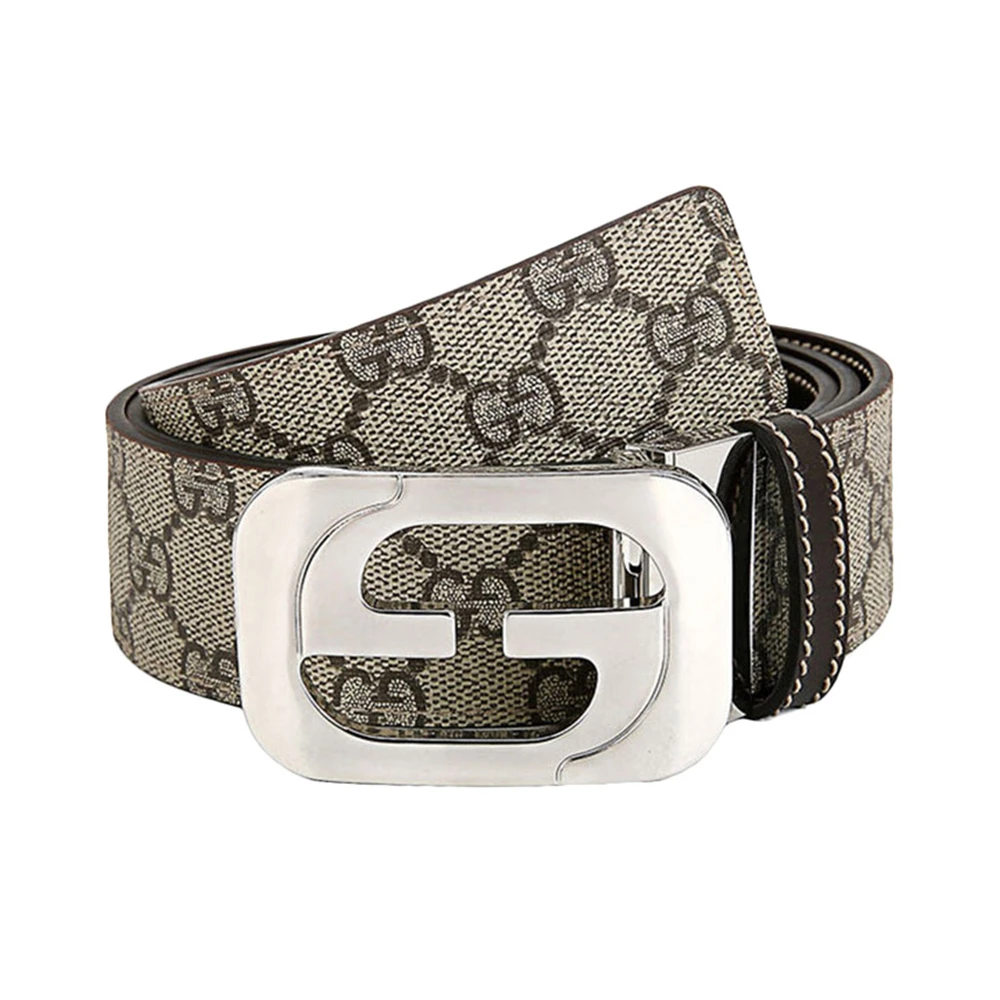 商品Gucci|GUCCI 浅咖色男士腰带 245861-KGDHN-9767,价格¥2611,第1张图片