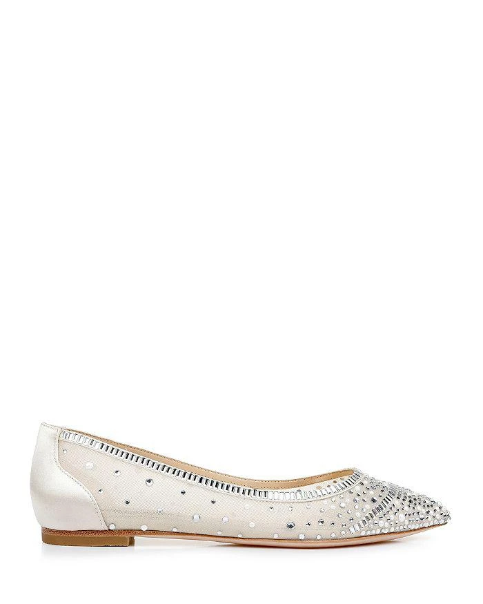 商品Badgley Mischka|Women's Babette Pointed Embellished Flats,价格¥444,第2张图片详细描述