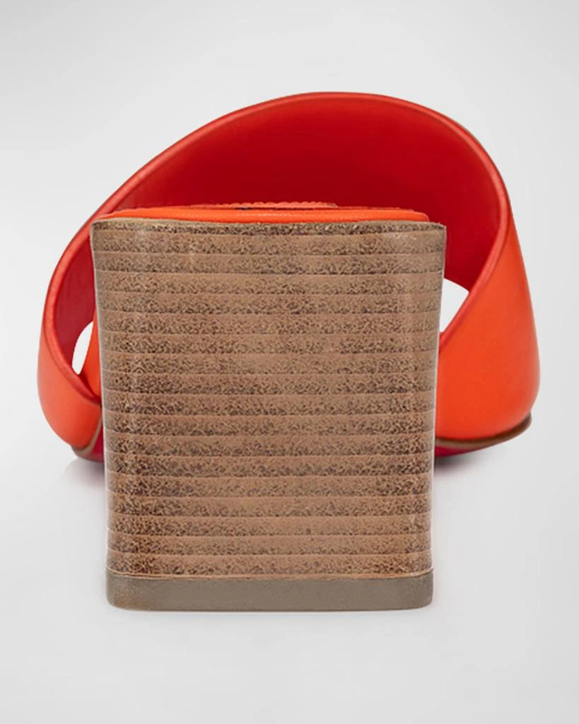 商品Christian Louboutin|Leather Logo Block-Heel Mules,价格¥6514,第3张图片详细描述