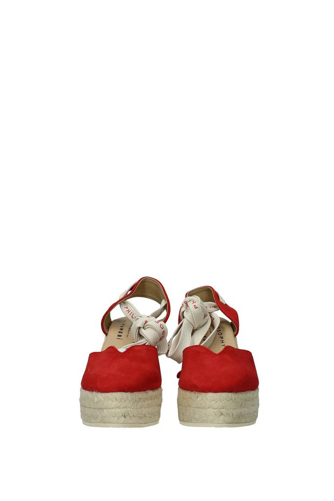 商品MANEBÍ|Wedges philosophy Suede Red Ruby,价格¥875,第3张图片详细描述