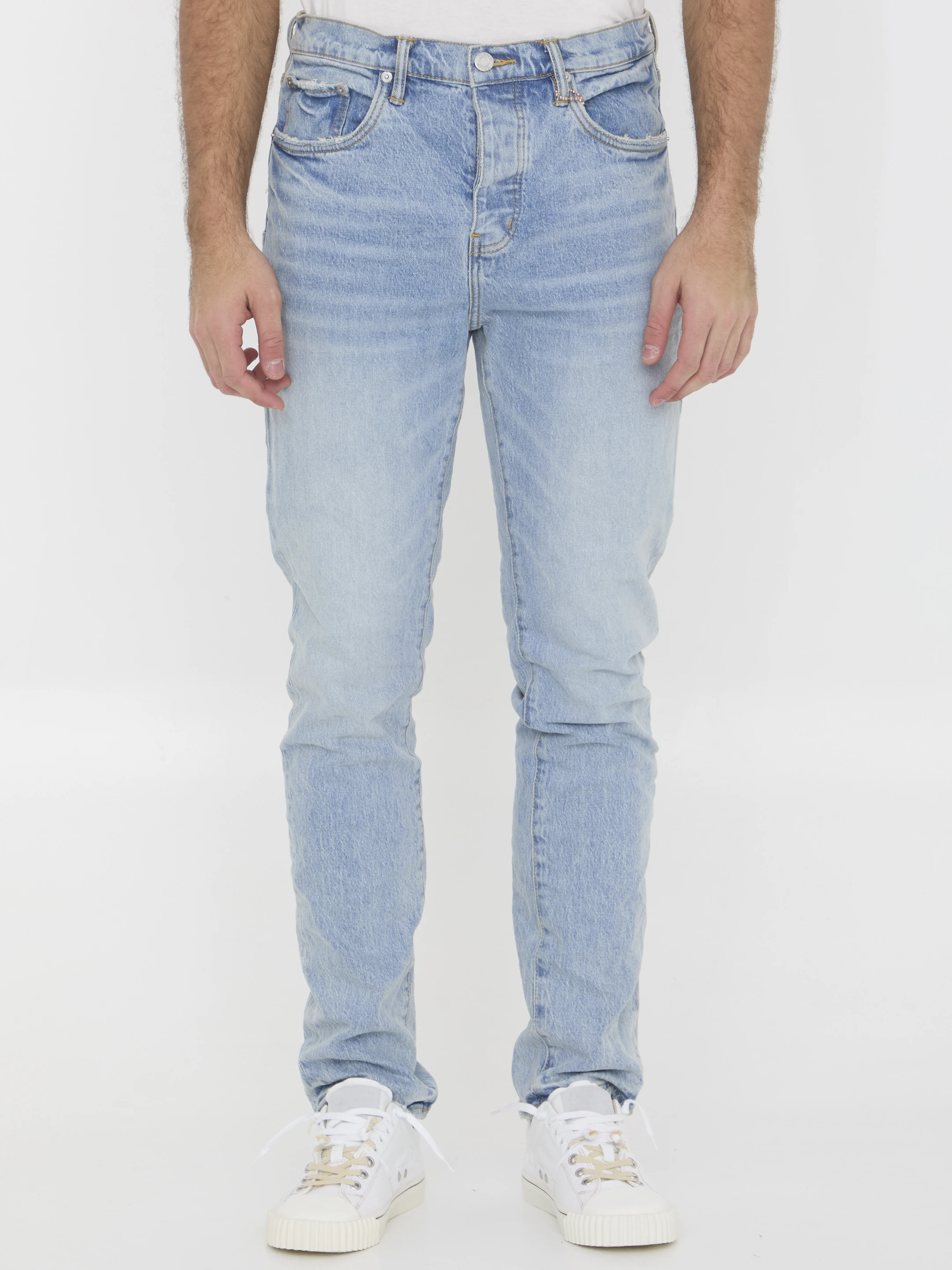 商品Purple Brand|Purple Brand 男士牛仔裤 P005SBLI124 浅蓝色,价格¥1800,第1张图片