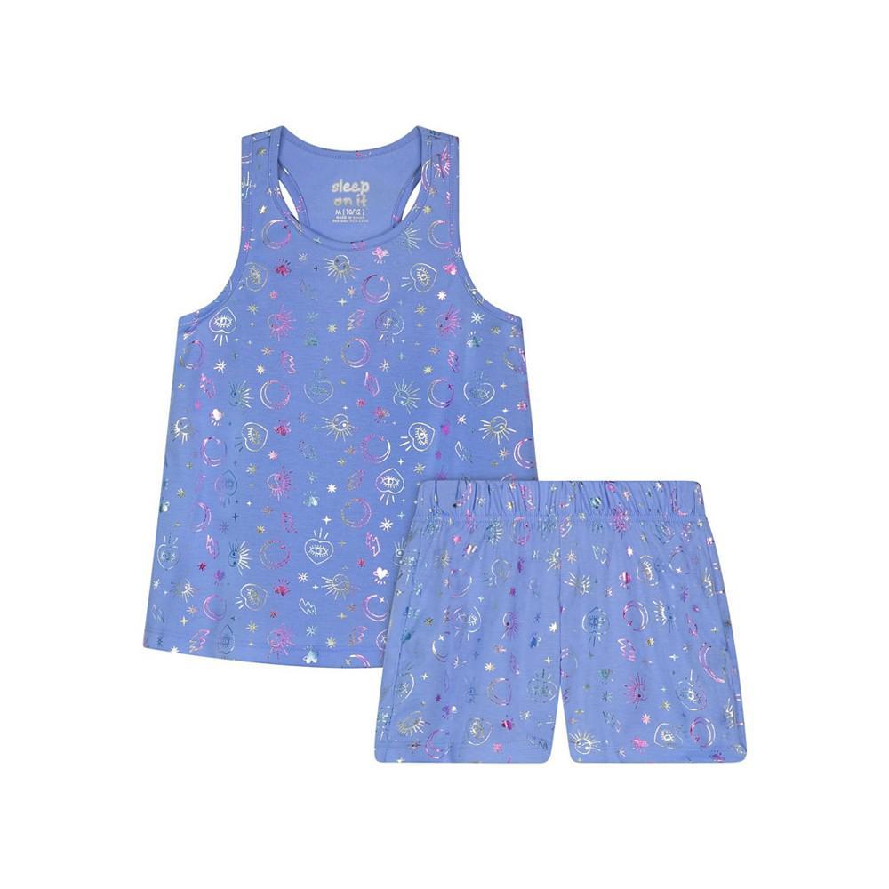 商品Sleep On It|Big Girls Tank Top and Shorts Pajama Set, 2 Piece,价格¥164,第1张图片