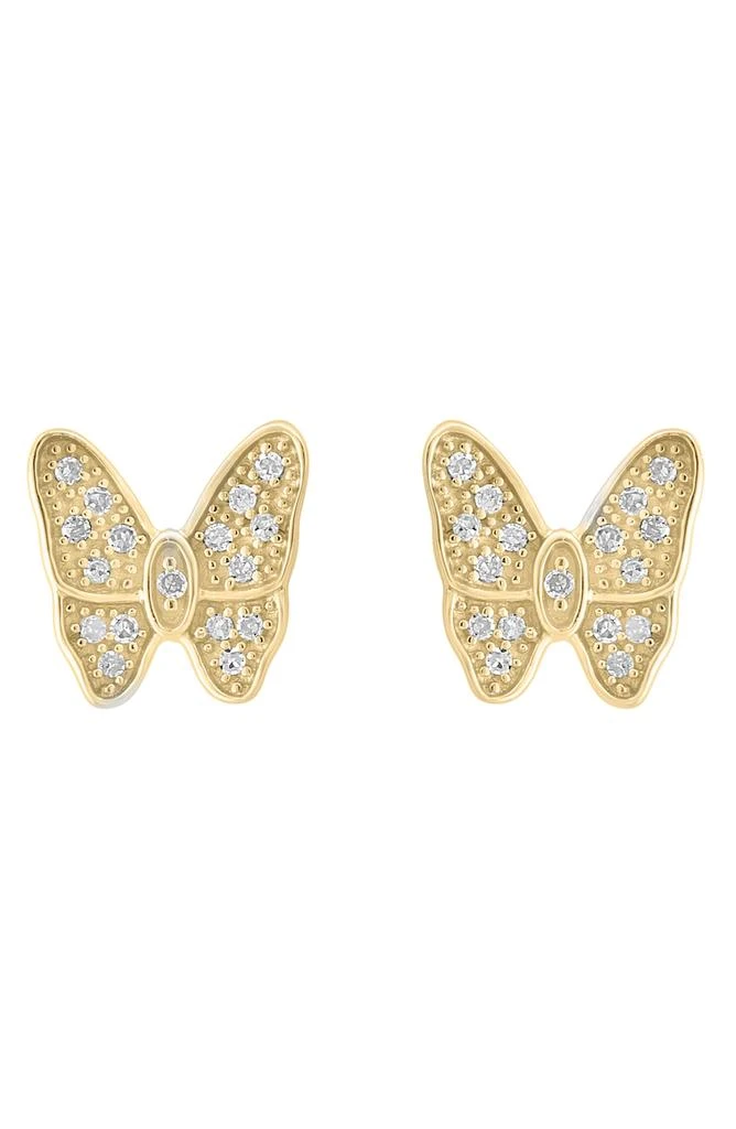 商品Effy|Diamond Embellished Butterfly Stud Earrings - 0.10ct,价格¥787,第3张图片详细描述