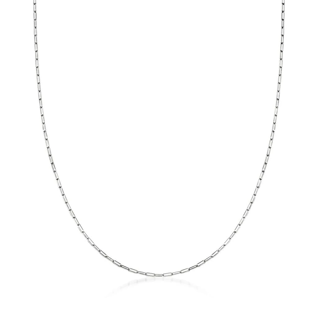 商品Ross-Simons|14kt White Gold Paper Clip Link Necklace,价格¥2131,第1张图片