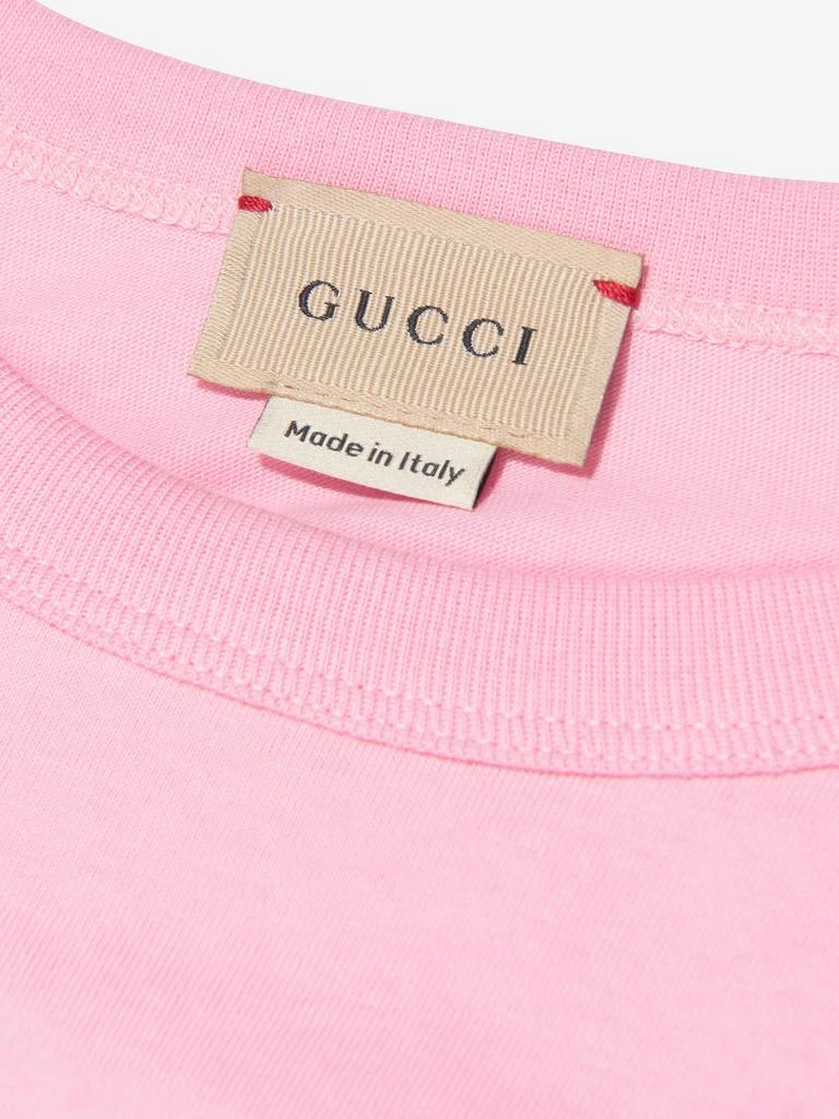 商品Gucci|Girls Logo Print T-Shirt in Pink,价格¥1489,第4张图片详细描述