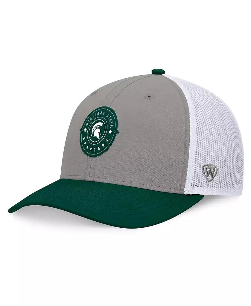 商品Top of the World|Men's Gray/Green Michigan State Spartans Rob Trucker Adjustable Hat,价格¥193,第1张图片