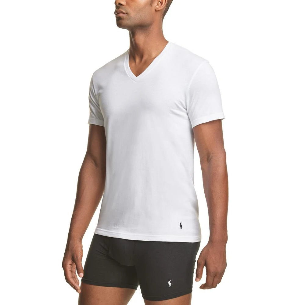 商品Ralph Lauren|男款经典版型纯棉V领汗衫 6件装,价格¥223,第2张图片详细描述
