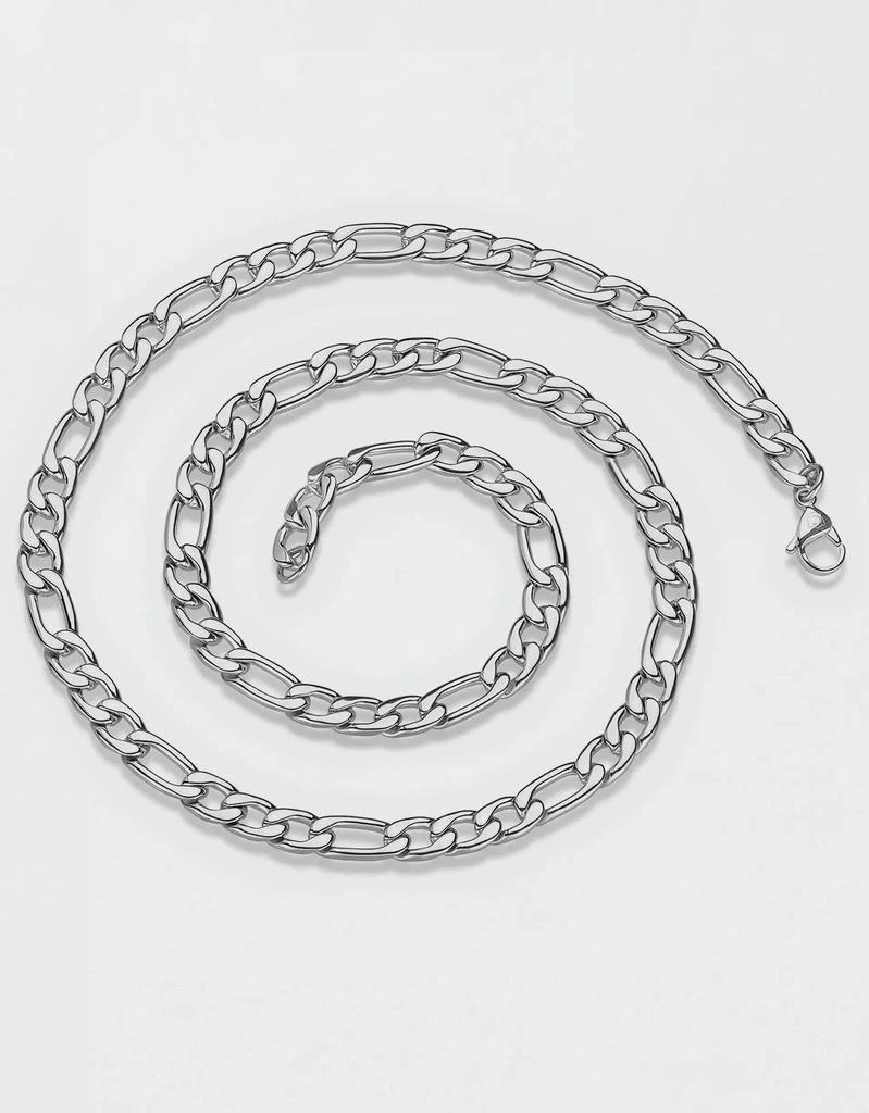 商品AE|West Coast Jewelry Polished Stainless Steel Figaro Chain Necklace,价格¥153,第3张图片详细描述