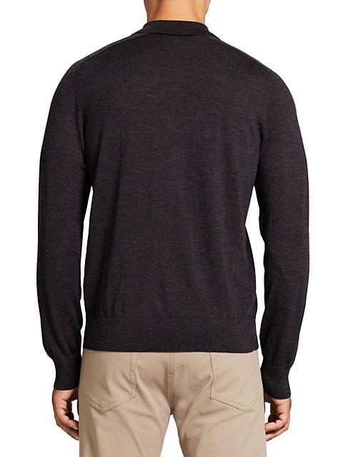 商品Theory|Long-Sleeve Heathered Polo Shirt,价格¥634-¥1189,第7张图片详细描述