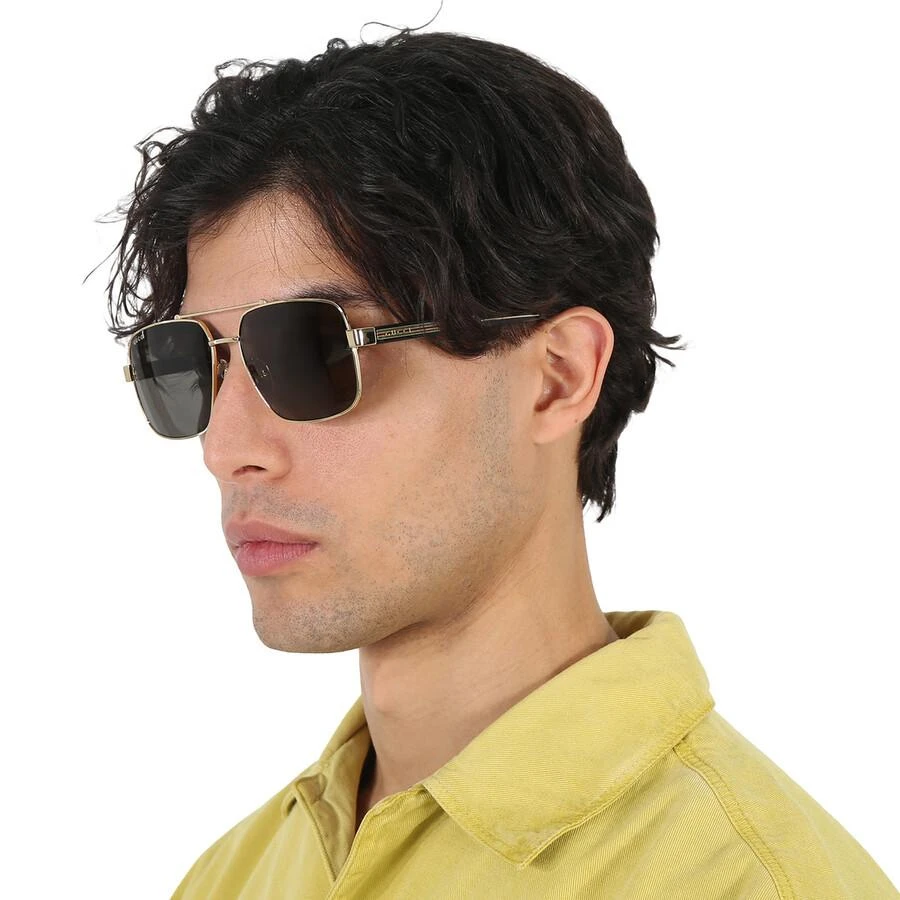 商品Gucci|Grey Navigator Men's Sunglasses GG0529S 001 60,价格¥1760,第2张图片详细描述
