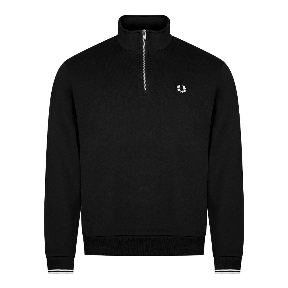 Fred Perry Half Zip Sweatshirt - Black商品第1张图片规格展示