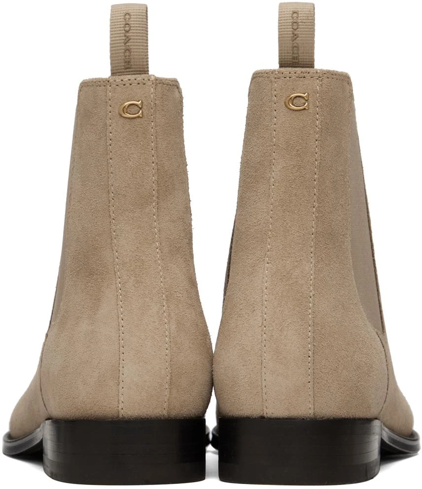 商品Coach|Beige Metropolitan Chelsea Boots,价格¥1204,第2张图片详细描述