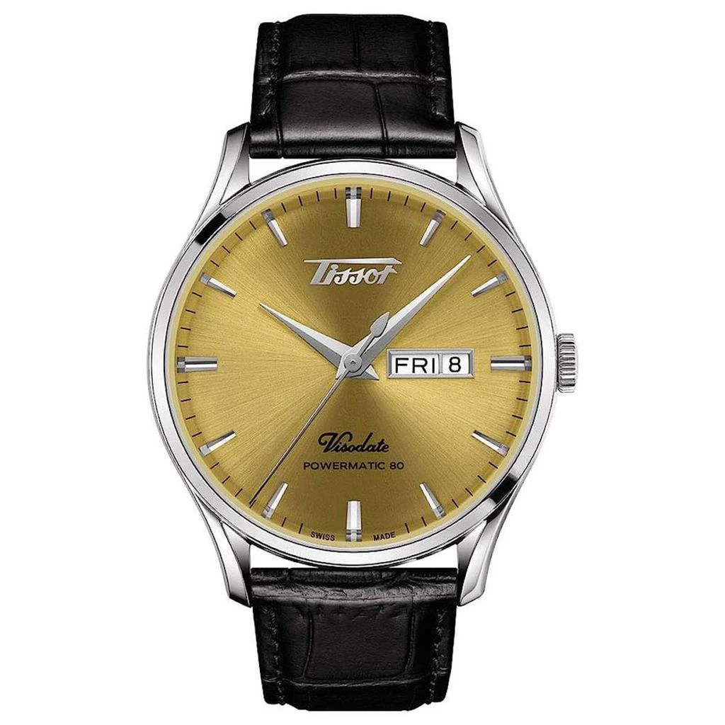 商品Tissot|天梭男士机械手表真皮表带42mm T1184301602100,价格¥2201,第1张图片