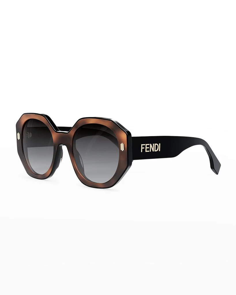 商品Fendi|Two-Tone Round Acetate Sunglasses,价格¥2675,第1张图片