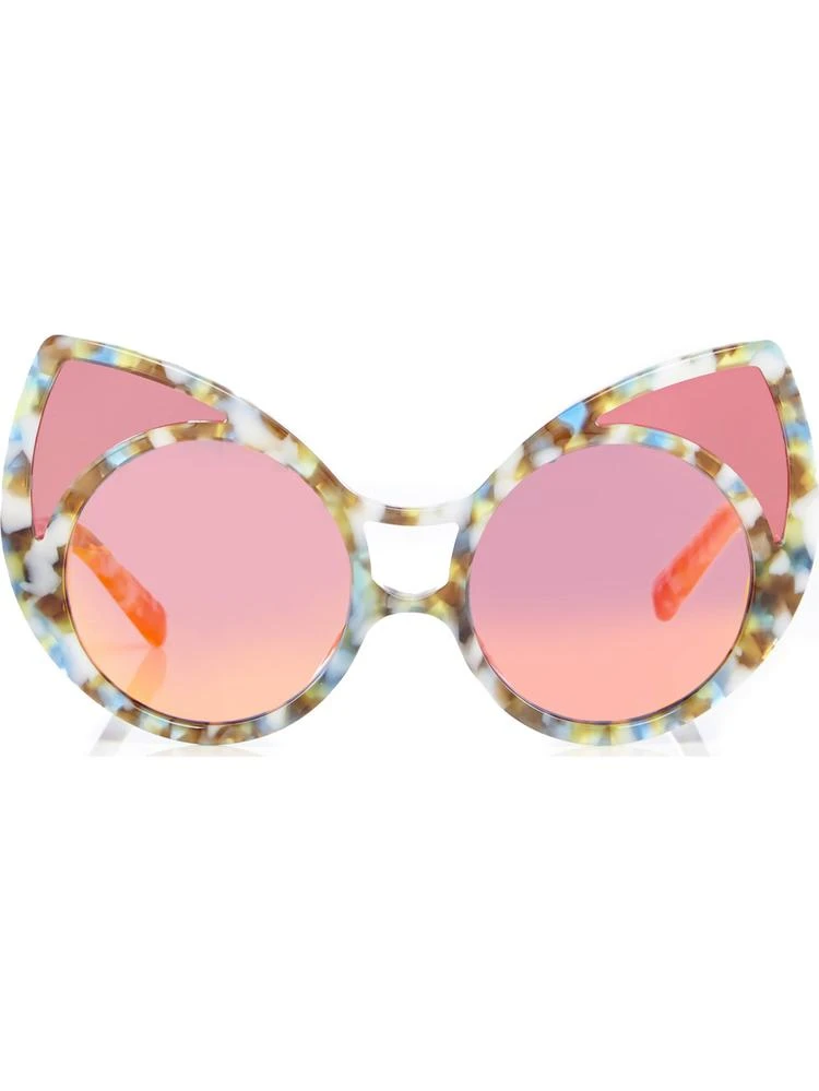 商品Linda Farrow x Khaleda Rajab + Fahad Almarzouq|Round Cateye Sunglasses,价格¥1209,第1张图片