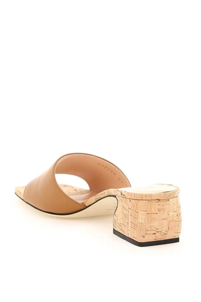 商品SI ROSSI|Si sergio rossi nappa and cork si rossi mules,价格¥3375,第3张图片详细描述