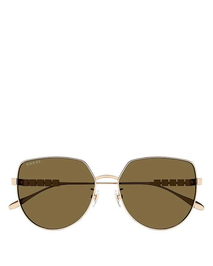 商品Gucci|Lettering Geometric Sunglasses, 58mm,价格¥4313,第2张图片详细描述