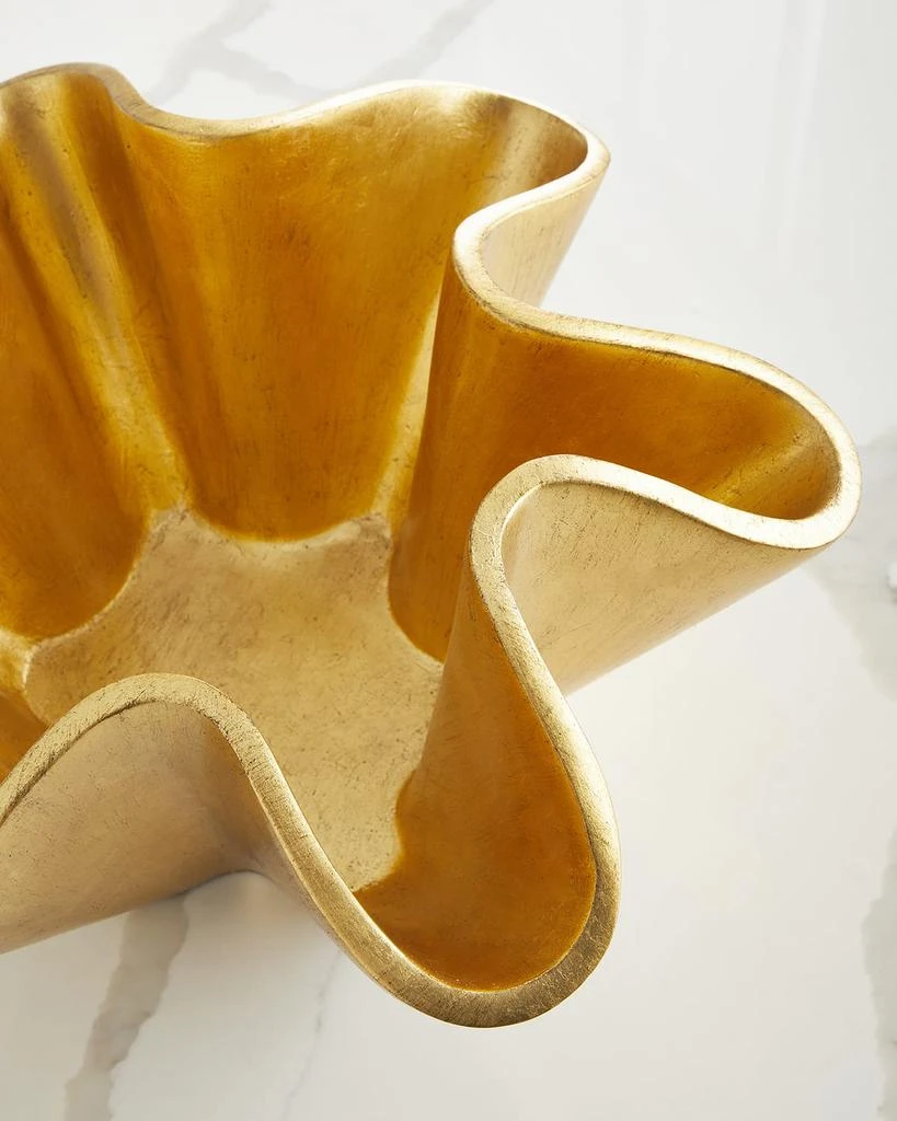 Old World Design Esme Gold Leaf Wave Bowl 2
