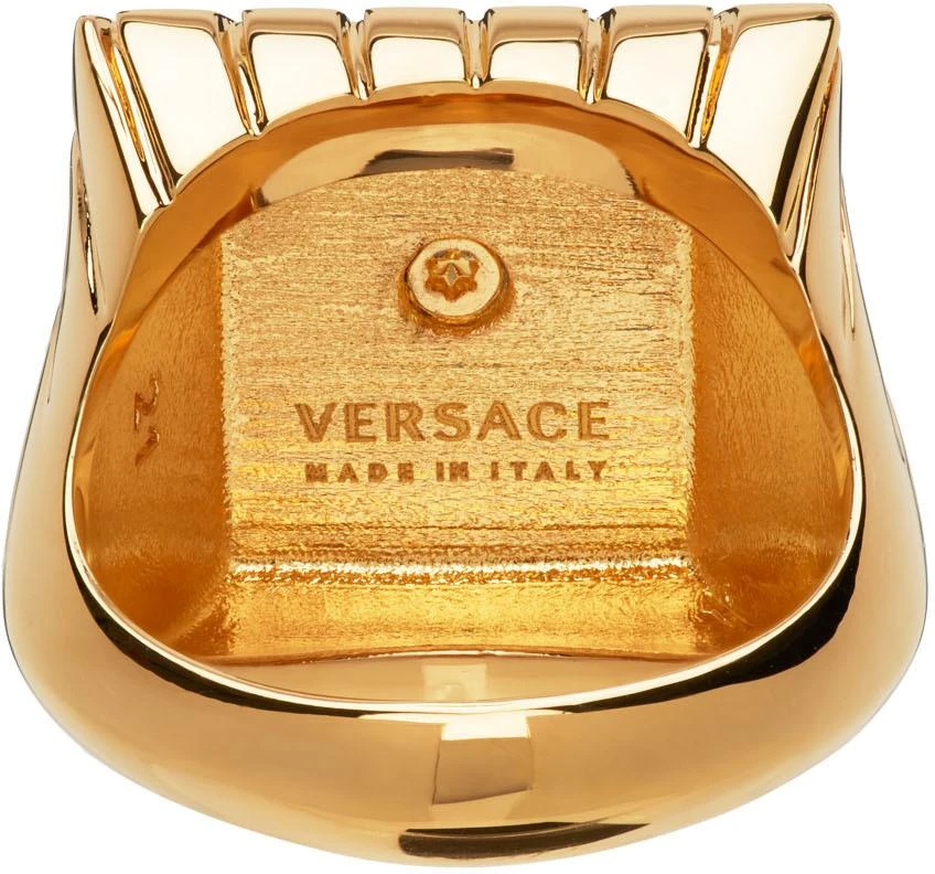 商品Versace|Gold Medusa Square Ring,价格¥1080,第4张图片详细描述