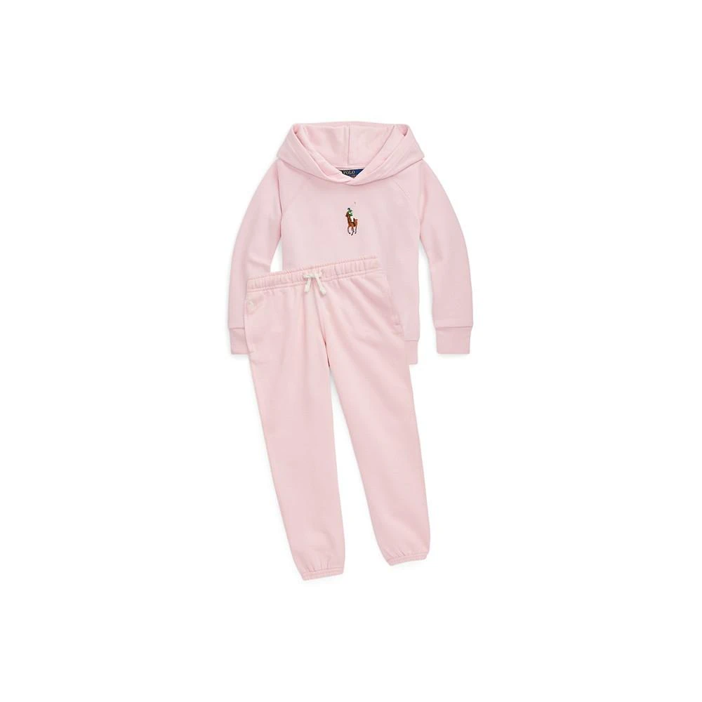 商品Ralph Lauren|Toddler and Little Girls Big Pony Fleece Hoodie Sweatshirt,价格¥273,第3张图片详细描述