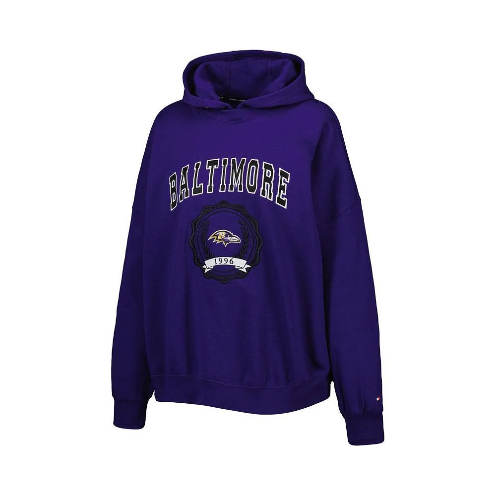 商品Tommy Hilfiger|Women's Purple Baltimore Ravens Becca Drop Shoulder Pullover Hoodie,价格¥505,第2张图片详细描述