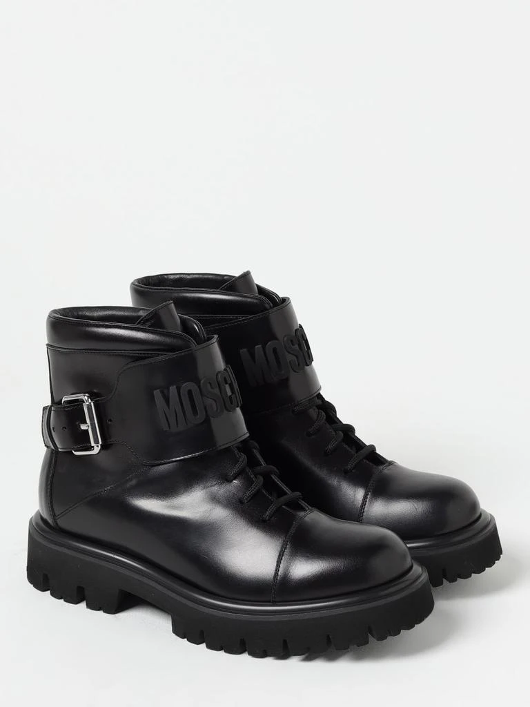 商品Moschino|Moschino Couture leather combat boots,价格¥5481,第2张图片详细描述