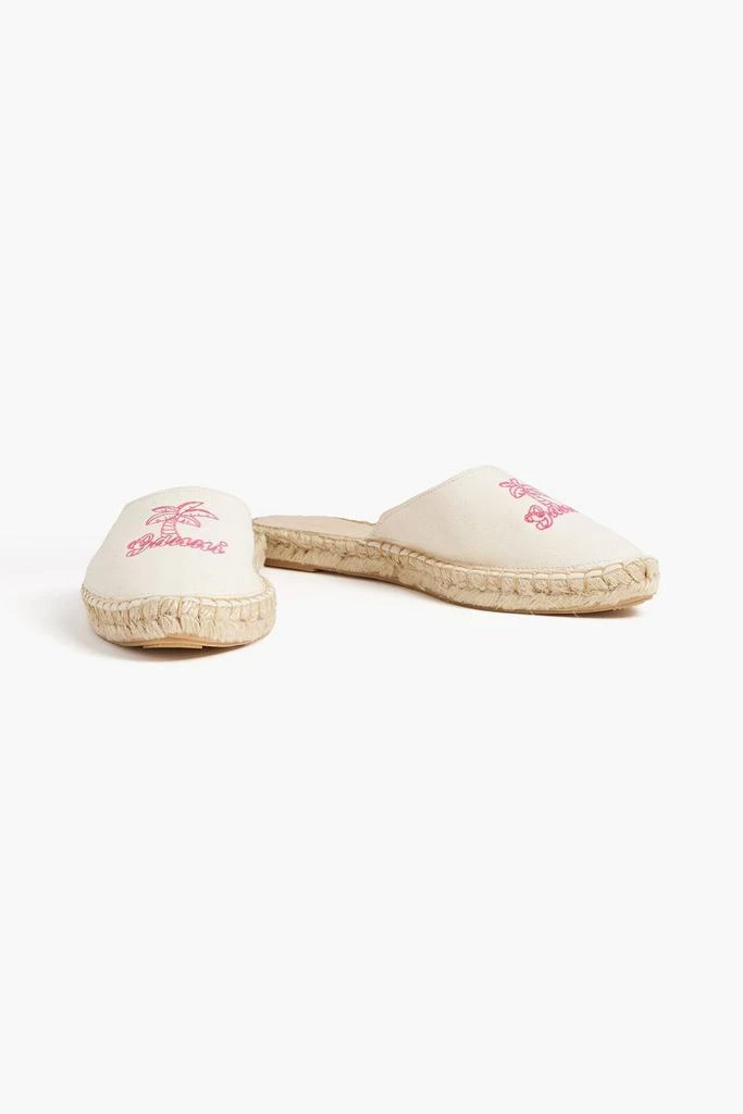商品Ganni|Embroidered canvas espadrille slippers,价格¥208,第2张图片详细描述